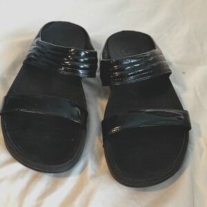 Fit Flop Women Size 12 Black Slip‎ On Sandal Size Estimated